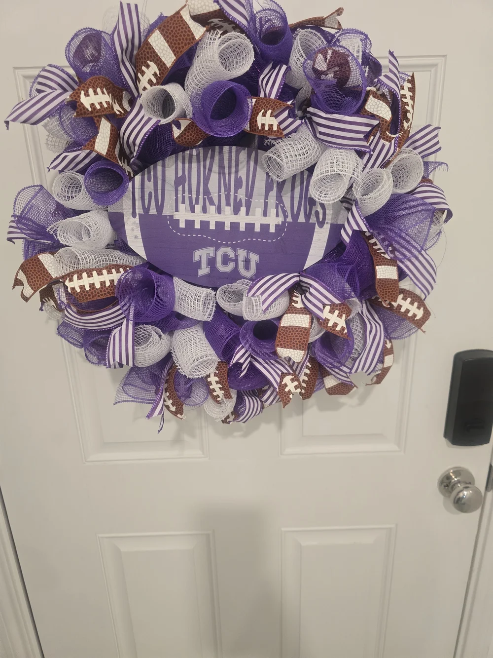 TCU Purple Football Wreath